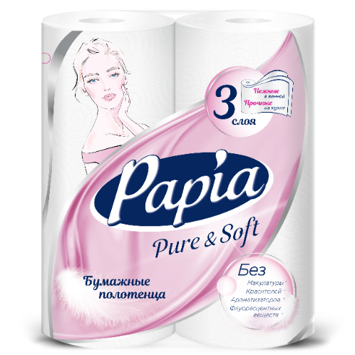 Бумажные Полотенца Papia Pure and Soft